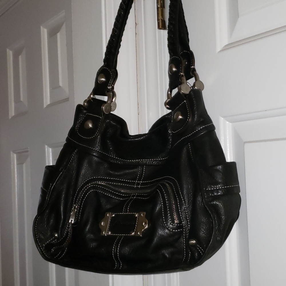 B Makowsky Leather Shoulder Purse - Picture 3 of 8